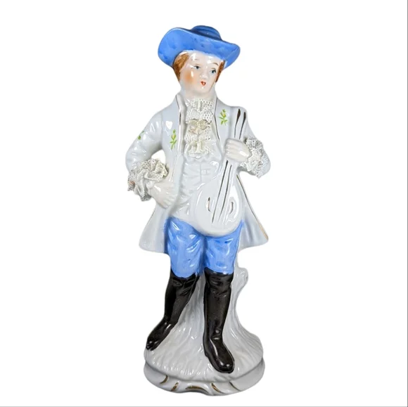 Figurine Vintage En Céramique - Gentleman - Objet Déco Rétro - Sans Marque